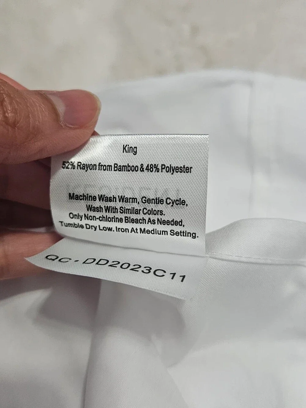 Resident Bamboo Blend King Sheet Set – White – 4 Piece
